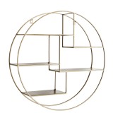 IRON SHELF ROUND BRASS - CABINETS, SHELVES